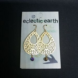 NWT Eclectic Earth Gold Plated & Rainbow Earrings
